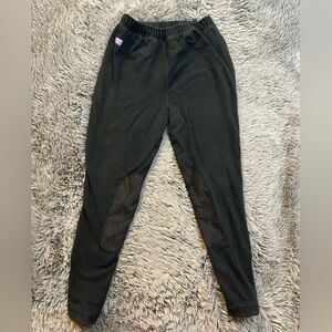 EQ Riding Pants Girls Sz Large Black Lined PolartecTights